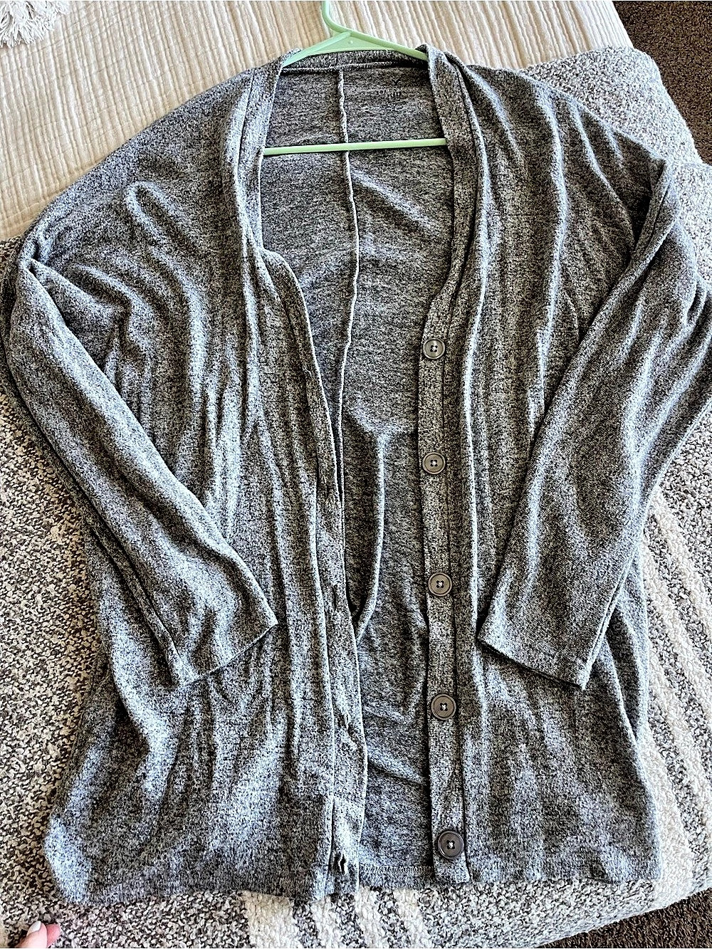 American Eagle Outfitters Gray Button Cardigan